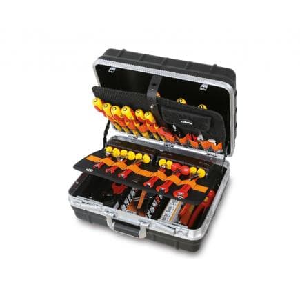 BETA 020291021 - Mallette avec assortiment de 64 outils et 200 colliers pour l'électrotechnique