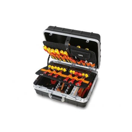 BETA 020361223 - Chariot avec assortiment de 64 outils et 200 colliers pour l'électrotechnique