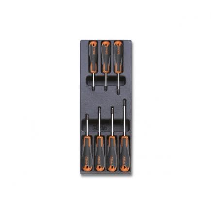 BETA 024240216 - Plateau thermoformé rigide avec tournevis Beta Evox pour vis Torx® (7 pcs.)