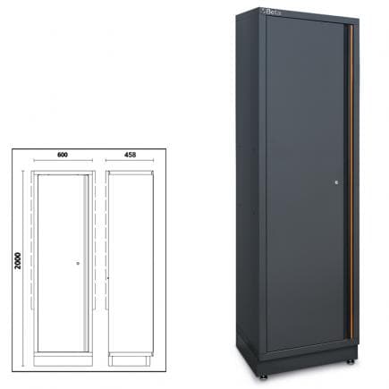 BETA 045000451 - Armoire à outils mono-porte en tôle avec support pour la combinaison d’équipements d’atelier C45PRO