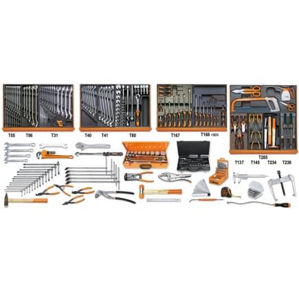 BETA 059101063 - Composition de 261 outils pour la maintenance industrielle en plateaux thermoformés rigides en ABS