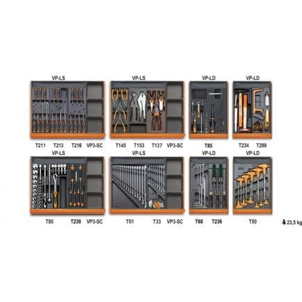BETA 059381062 - Composition de 210 outils pour la maintenance générale en plateaux thermoformés rigides en ABS