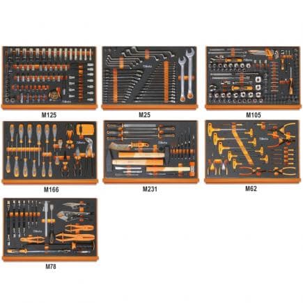 BETA 059881087 - Composition de 333 outils pour la réparation automobile en plateaux mousse compacte
