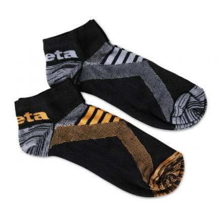 BETA 074310102 - Deux paires de chaussettes sneaker avec inserts en texture respirante