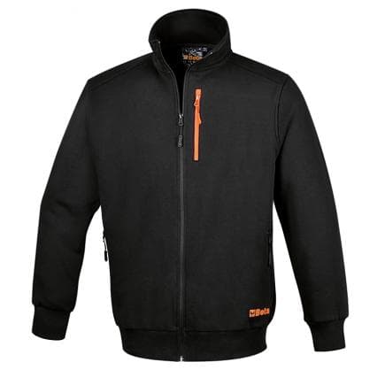 BETA 076640001 - Sweatshirt avec fermeture éclair longue, noir