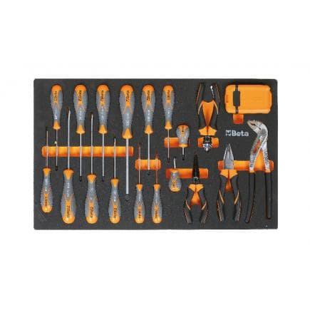 BETA 024510874 - Plateau souple en EVA Tournevis Beta Max, pinces et embouts 1/4" (vide)