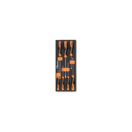 BETA 024510199 - Plateau thermoformé souple avec tournevis Beta Grip pour vis à lame plate (vide)