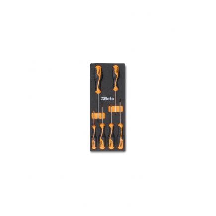 BETA 024510204 - Plateau thermoformé souple avec tournevis Beta Grip pour vis à tête Torx® (vide)
