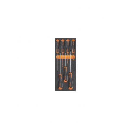 BETA 024510211 - Plateau thermoformé souple avec tournevis Beta Easy pour vis à fente (vide)