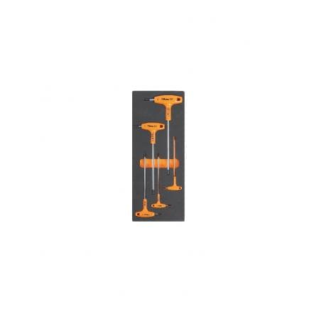 BETA 024510052 - Plateau thermoformé souple avec clés hexagonales coudées avec poignée (vide)