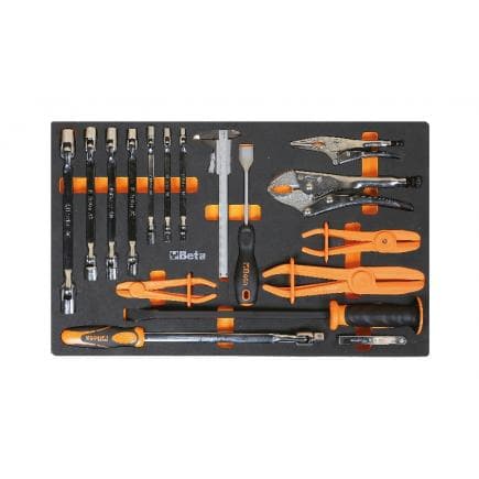 BETA 024510876 - Clés à douille polygonales à double brisure en EVA souple, pinces et outils de mesure (vide)