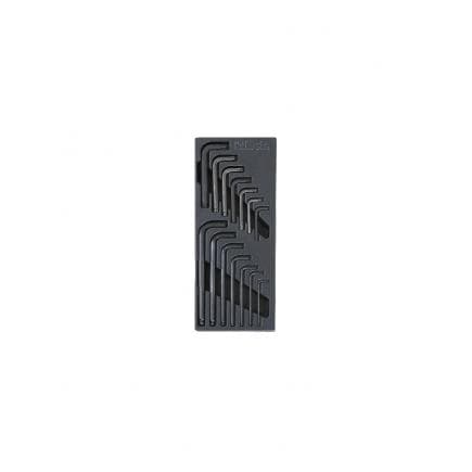 BETA 024249901 - Plateau thermoformé rigide avec clés hexagonales coudées et avec tête Torx® (vide)