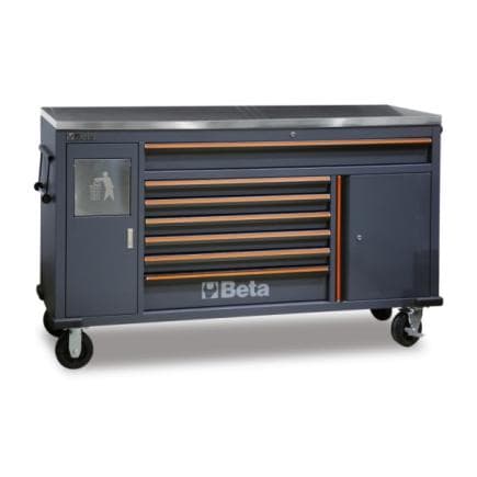 BETA 045000181 - Commode mobile Work Station avec 7 tiroirs et poubelle intégrée