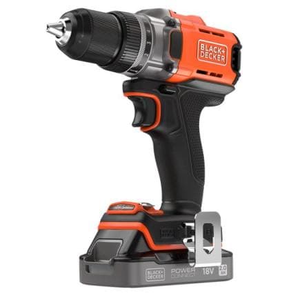 BLACK & DECKER BCD382D1XC-QW - Perceuse-visseuse sans fil 18V- 2Ah (avec batterie et chargeur)