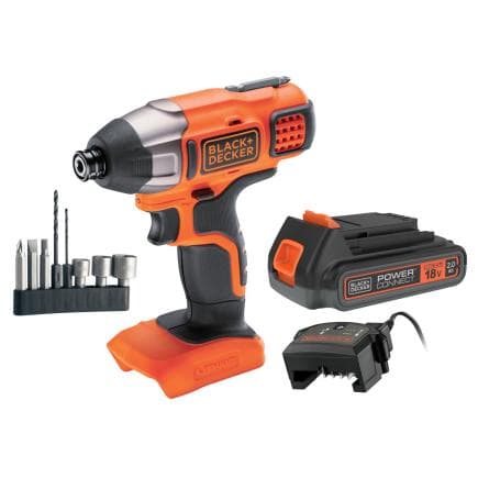 BLACK & DECKER BDCIM18D1A-QW - Visseuse à chocs 18V (avec batterie et chargeur)