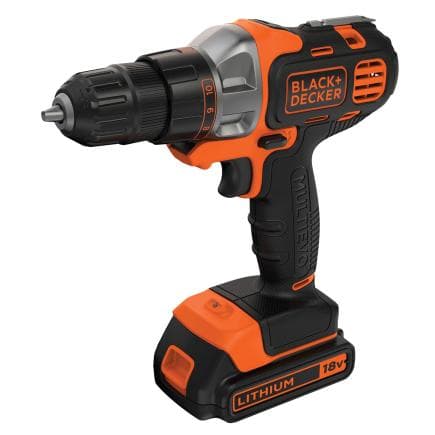 BLACK & DECKER MT218K-QW - Perceuse-visseuse sans fil Multievo 18V en mallette (avec batterie et chargeur)