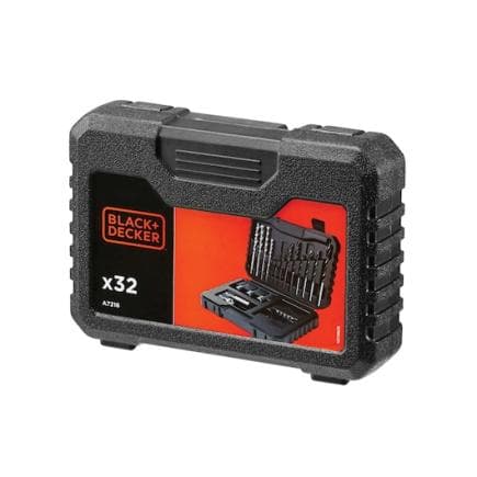 BLACK & DECKER A7216-XJ - Ensemble de forets et embouts de vissage en valise (32 pcs.)