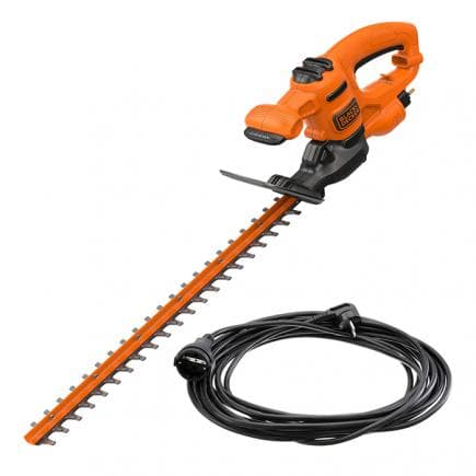 BLACK & DECKER BEHT251C10-QS - Coupe-haie à fil 450W ø50 cm avec rallonge de 10 m