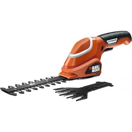 BLACK & DECKER GSL700KIT-QW - Kit élageuse à batterie 7V avec gants de jardinage et sécateur manuel