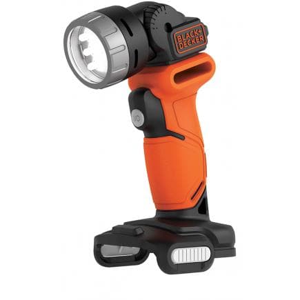 BLACK & DECKER BDCCF12N-XJ - Torche à batterie 12V à tête pivotante à 90° (batterie et chargeur non fournis)