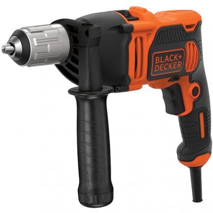 BLACK & DECKER BEH850K-QS - Perceuse à fil à percussion 850W avec 6 mèches extra dans mallette