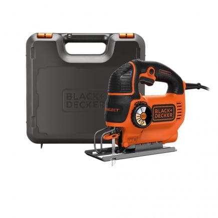 BLACK & DECKER KS801SEK-QS - Scie sauteuse Autoselect à fil pendulaire 550W dans mallette avec une lame