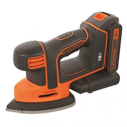 BLACK & DECKER BDCDS18-QW - Ponceuse Mouse® à batterie 18V 1,5Ah avec chargeur et accessoires
