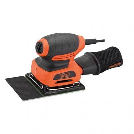 BLACK & DECKER KA401LA-QS - Ponceuse orbitale à fil 1/4 de feuille 170W avec plateau obturateur et sans mallette