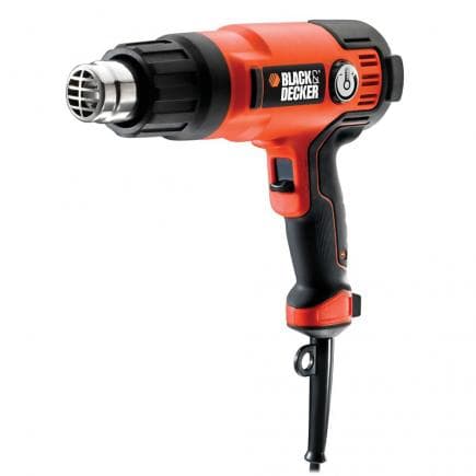 BLACK & DECKER KX2200K-QS - Pistolet thermique de décapage de peinture à fil 2 000W avec accessoires dans mallette