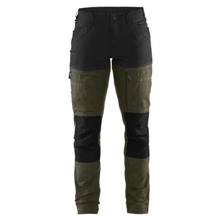 BLAKLADER 716618454298C36 - Pantalon Service stretch femme Vert forêt/Noir