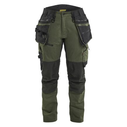 BLAKLADER 717011494298C38 - Pantalon artisan stretch Striker femme Vert forêt/Noir
