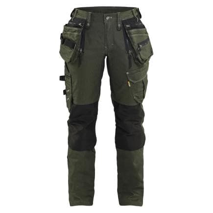 BLAKLADER 799011414298C38 - Pantalon X1900 artisan stretch femme Vert forêt/Noir