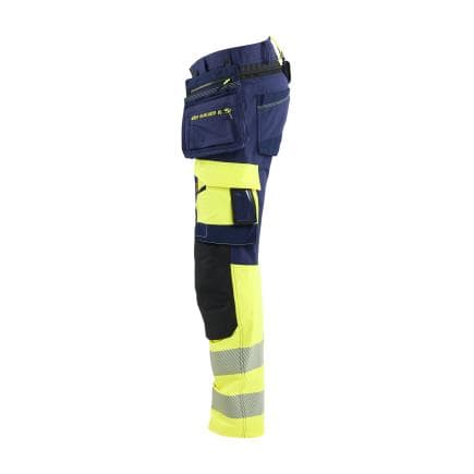BLAKLADER 114516488933C52 - Pantalon stretch 4D haute-visibilité Blåkläder ToolRig™, marine/jaune fluo