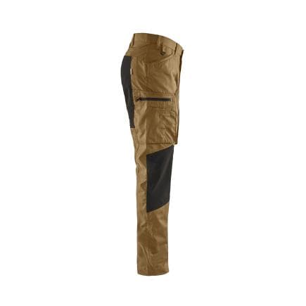 BLAKLADER 145918457699C52 - Pantalon maintenance polycoton stretch, nougat/noir