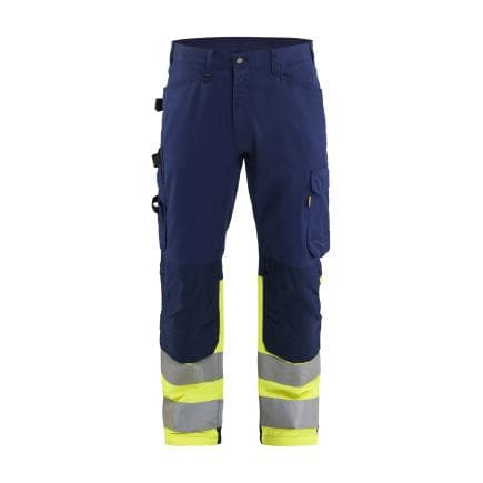 BLAKLADER 170818118933C50 - Pantalon haute-visibilité, marine/jaune fluo
