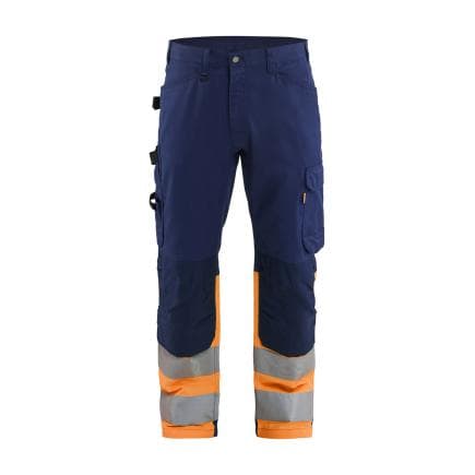 BLAKLADER 170818118953C50 - Pantalon haute-visibilité, marine/orange fluo