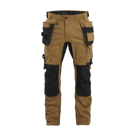 BLAKLADER 175018327699C50 - Pantalon stretch 2D avec poches flottantes, nougat/noir