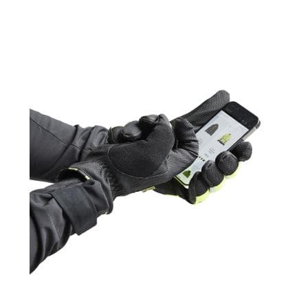 BLAKLADER 2881141599338 - Gants de travail hiver tactiles Supreme Strong, noir/jaune fluo