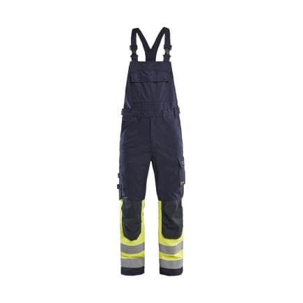 BLAKLADER 289015128933C52 - Cotte à bretelles multinormes inhérent APC 2, marine/jaune fluo