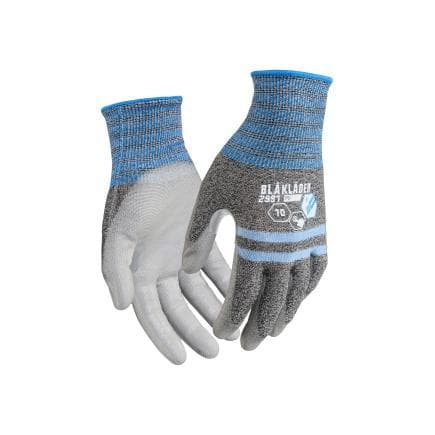 BLAKLADER 29911422940010 - Gants de travail tactiles enduits de PU résistants à la coupure niveau F, gris clair (lot multiple)