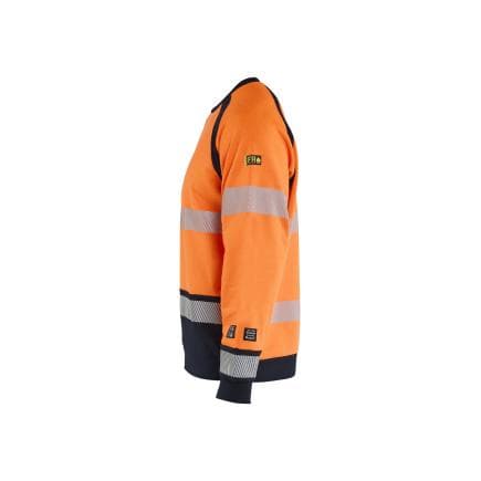 BLAKLADER 308817455389L - Sweat multinormes inhérent, orange fluo/marine