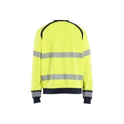 BLAKLADER 308817623389L - Sweat multinormes, jaune fluo/marine