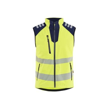 BLAKLADER 309125133389M - Gilet softshell haute-visibilité, jaune fluo/marine