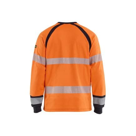 BLAKLADER 343617445389L - T-shirt manches longues multinormes inhérent, orange fluo/marine