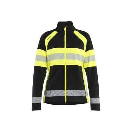 BLAKLADER 471810109933S - Veste micropolaire haute-visibilité femme, noir/jaune fluo