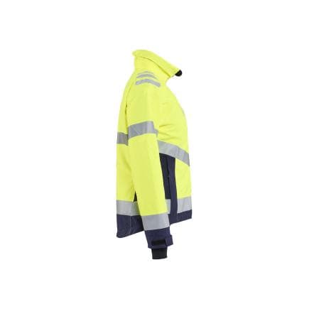 BLAKLADER 476219773389L - Veste hiver haute-visibilité légère femme, jaune fluo/marine