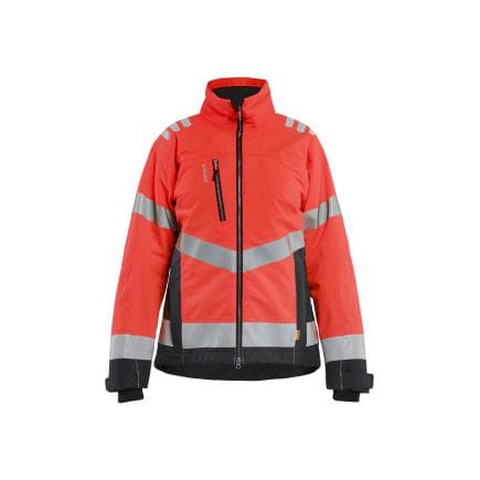 BLAKLADER 476219775599M - Veste hiver haute-visibilité légère femme, rouge fluo/noir