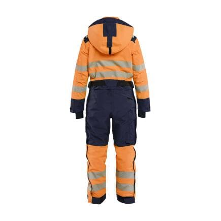 BLAKLADER 672619775389M - Combinaison hiver manches longues haute-visibilité femme, orange fluo/marine