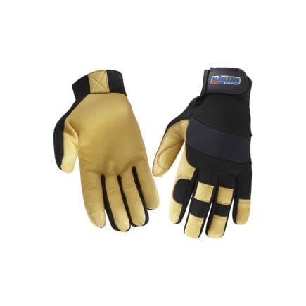 BLAKLADER 2239392399339 - Gant de travail en cuir doublé Noir/Jaune