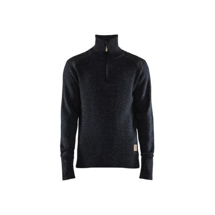 BLAKLADER 463010719899L - Sweat en laine Gris Foncé/Noir